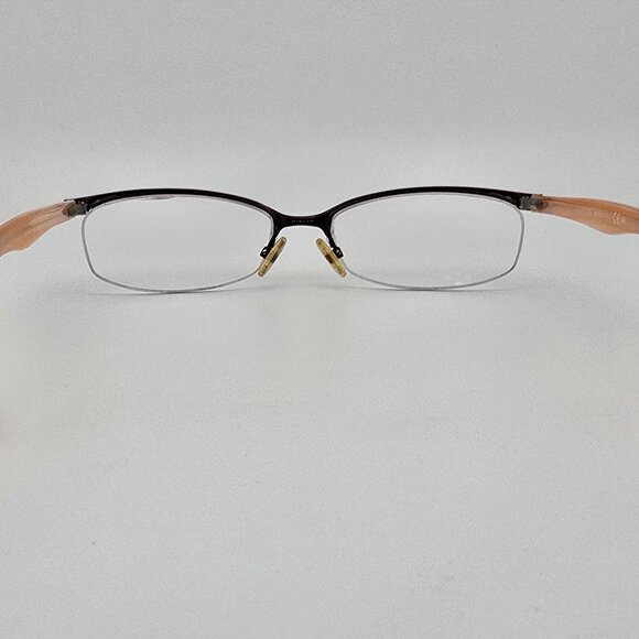 Gucci GG2901 Burgundy Cream Stripe Semi Rimless Eyeglasses Frame w/ Case Italy - Picture 5 of 15